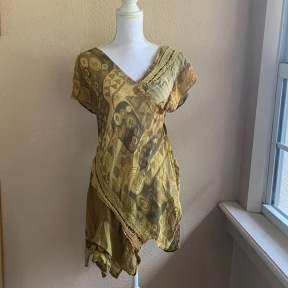 ANNELISE JACOBSON OF LONDON INDIE BOHO TUNIC S/M WOMENS - Picture 2 of 7